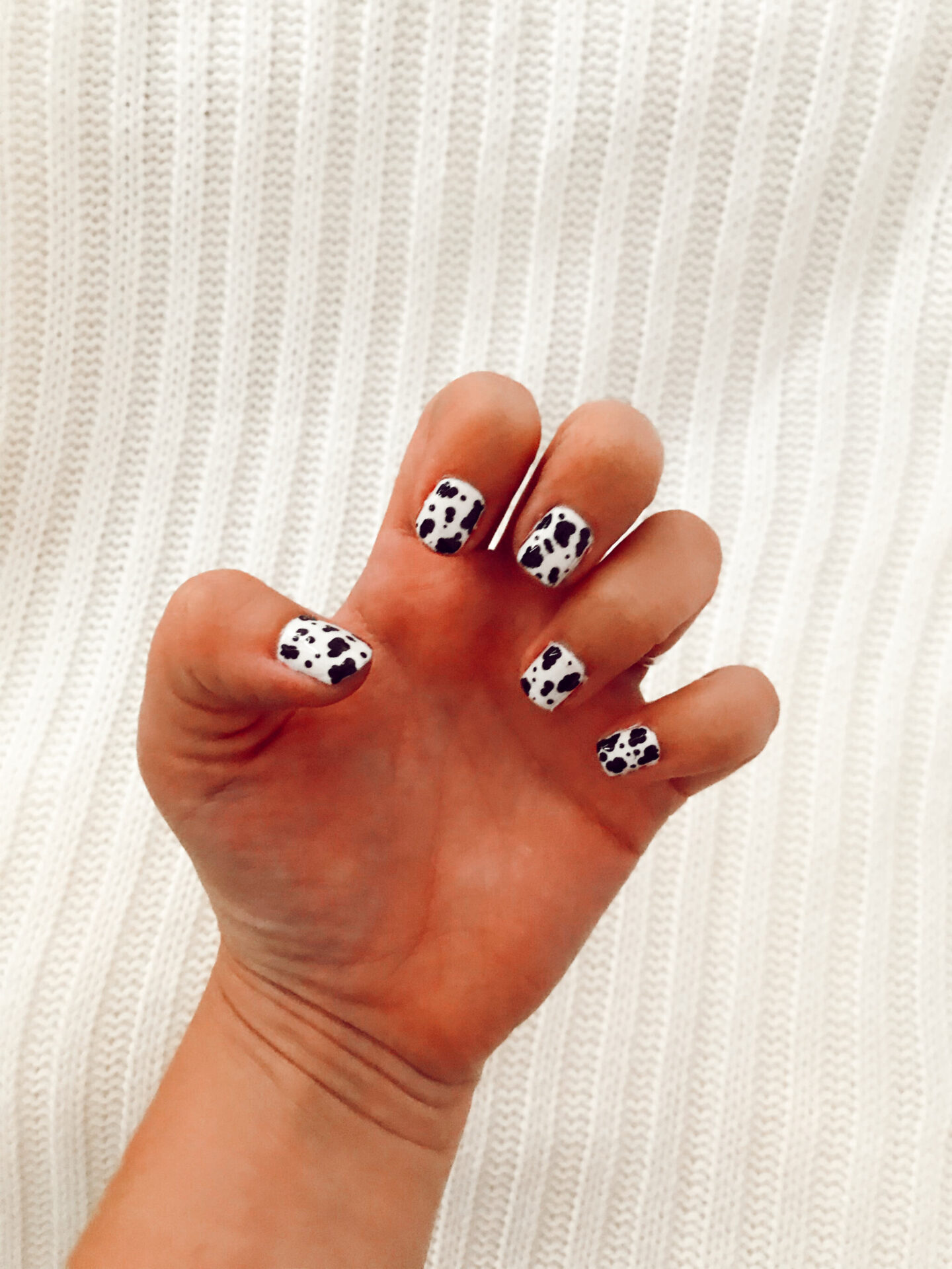 cow print nails