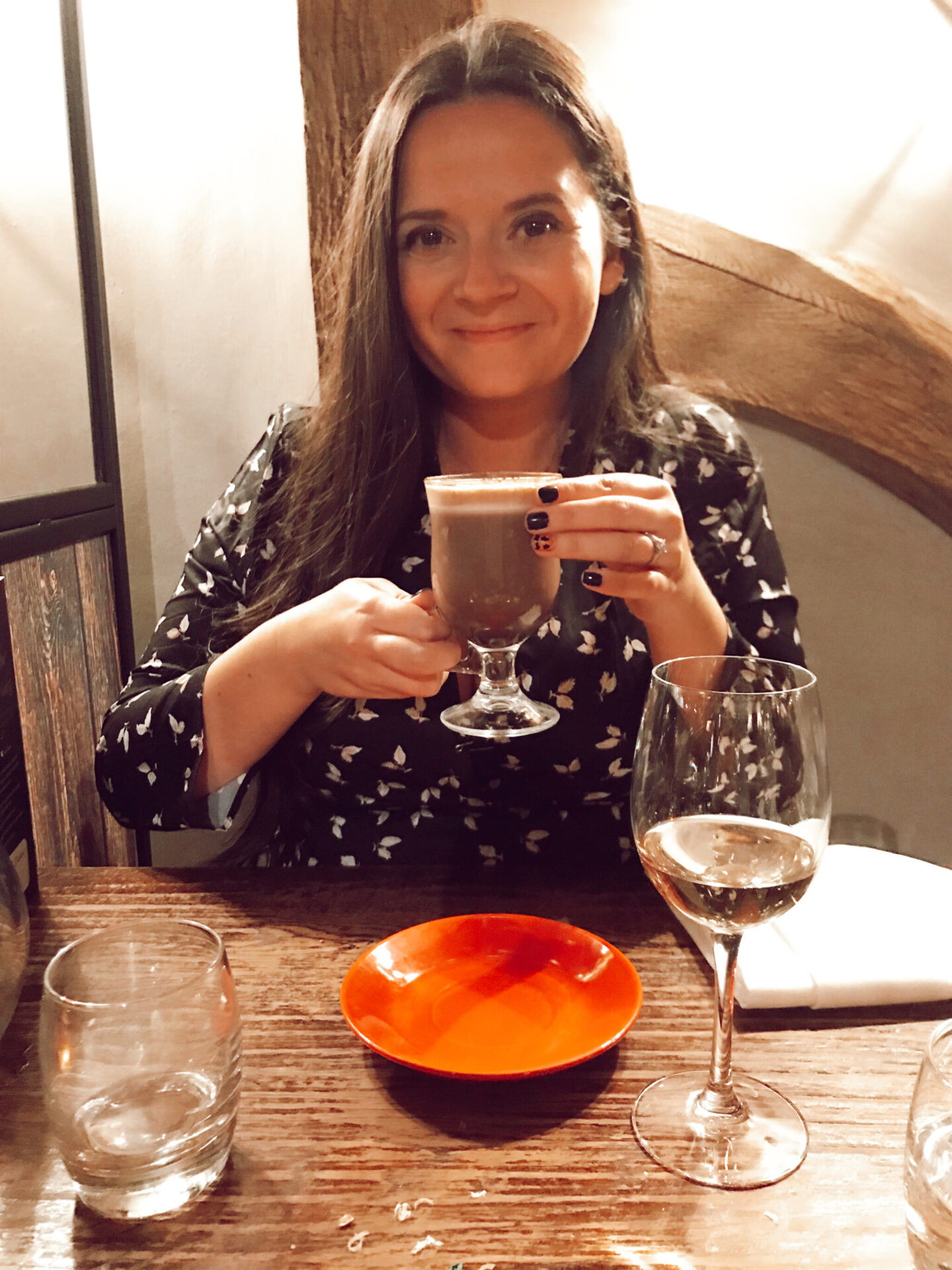 LoveRosiee drinks a hot chocolate