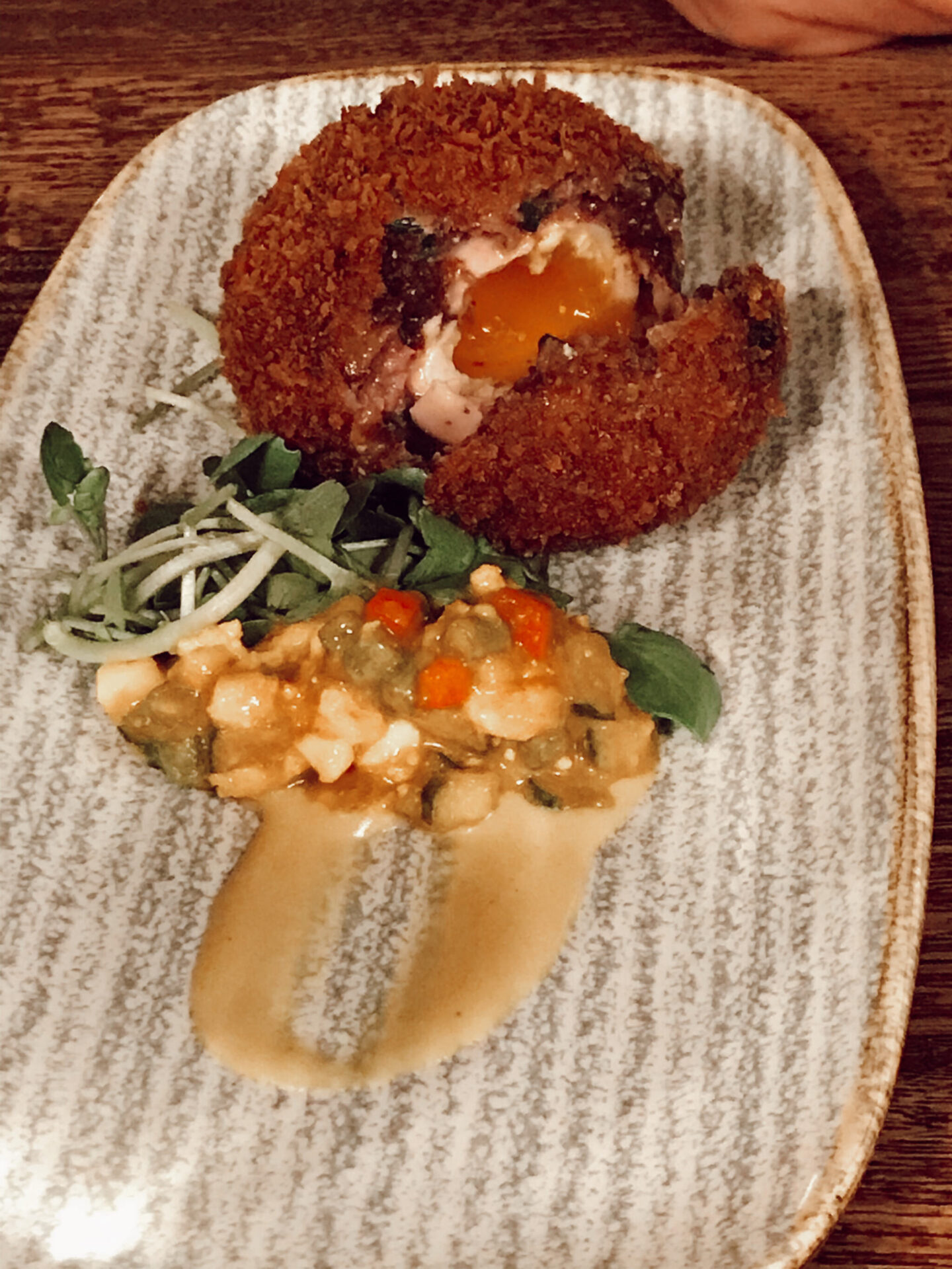 The Winning Post's black pudding scotch egg