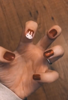 dripping blood effect nails