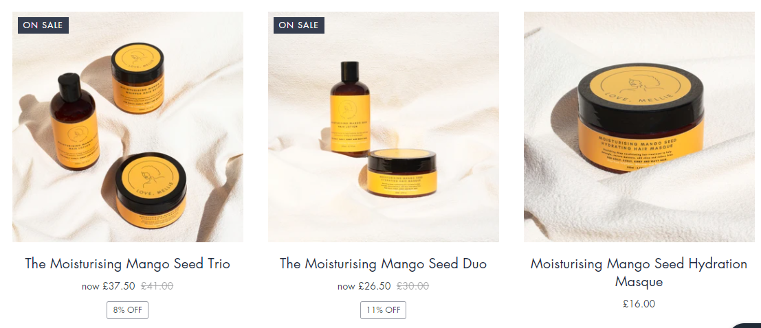 Love, Mellie hair care products
